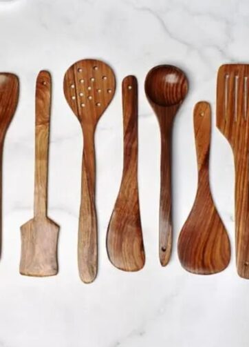 Wooden Spoon Set For Cooking Includes Frying Cooking Spoon Set Of 7