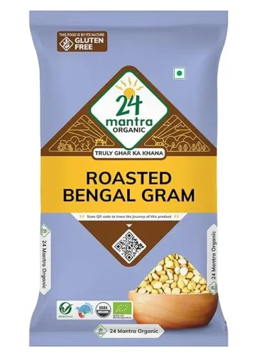 24 Mantra Organic Roasted Bengal Gram Dal/Bhuna Chana/Putnalu Pappu - 500gm