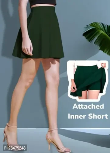 Women Fancy Girl Mini Skirt With Attached Short